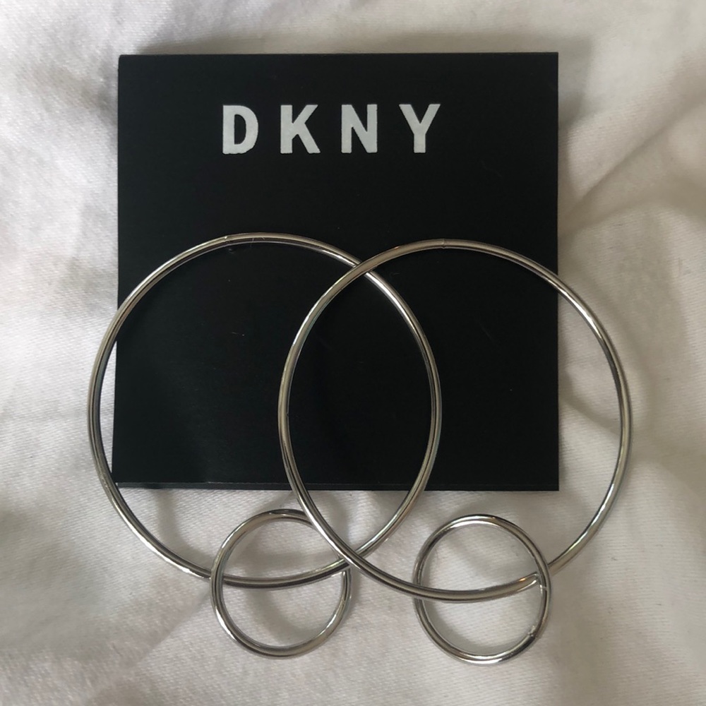 DKNY circle earring with intertwined hoop